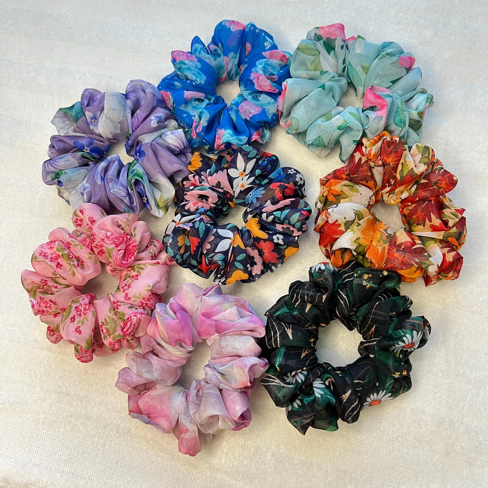Floral scrunchies | Printed scrunchies | Summer accessories | - Image 10