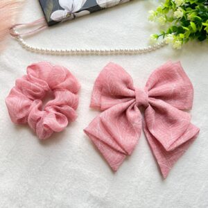 Organza Bow & Scrunchie Set | Elegant Hair Accessories Set