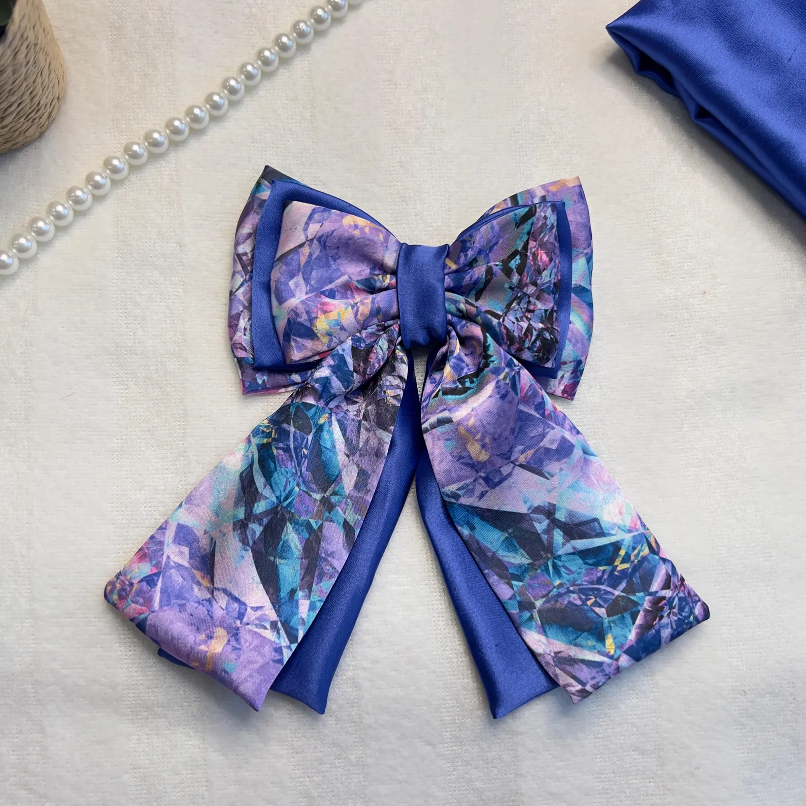 Triple-Layer Satin Bow - Image 3