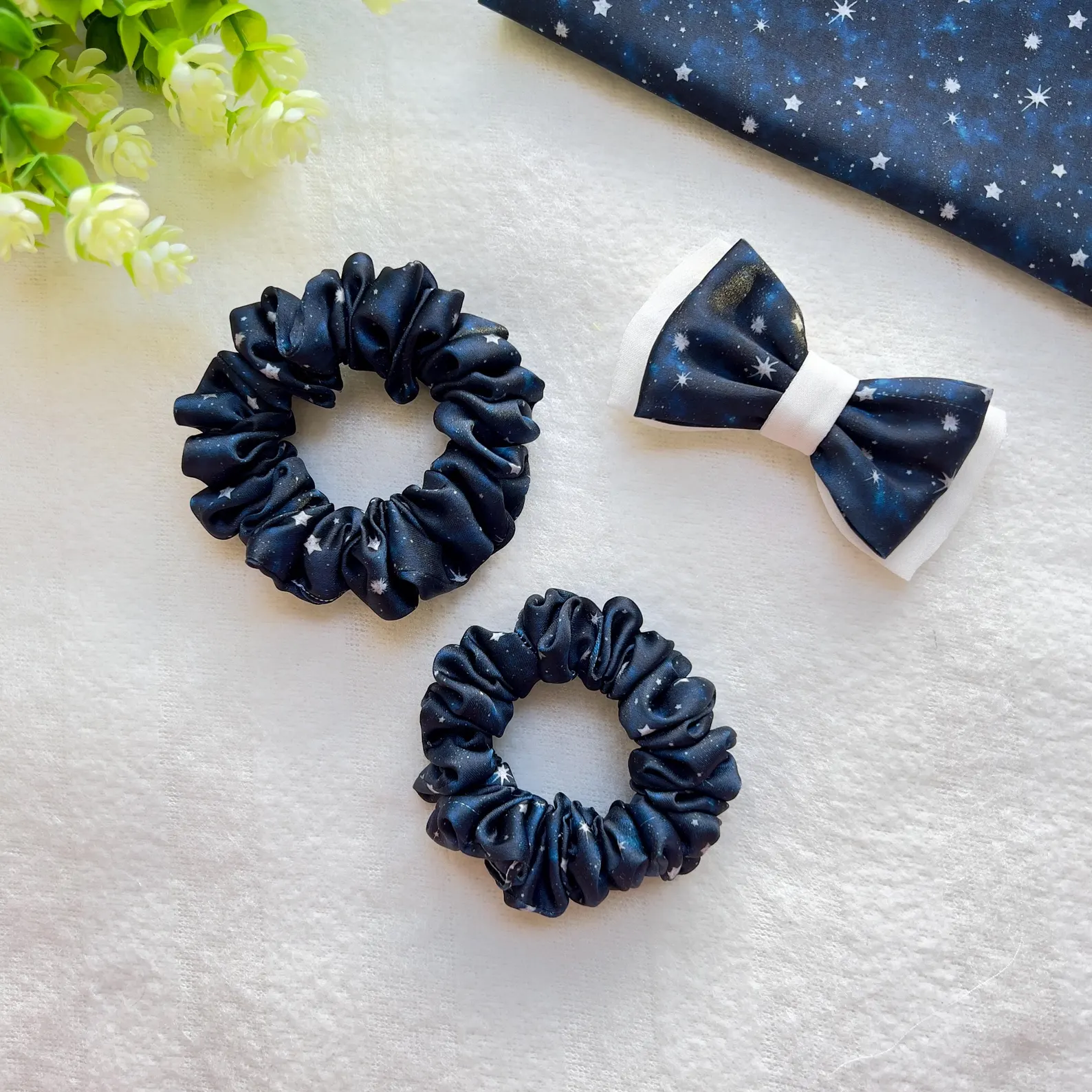 Kids Satin Scrunchie & Bow Set: Barbie Print Hair Accessories - Image 7