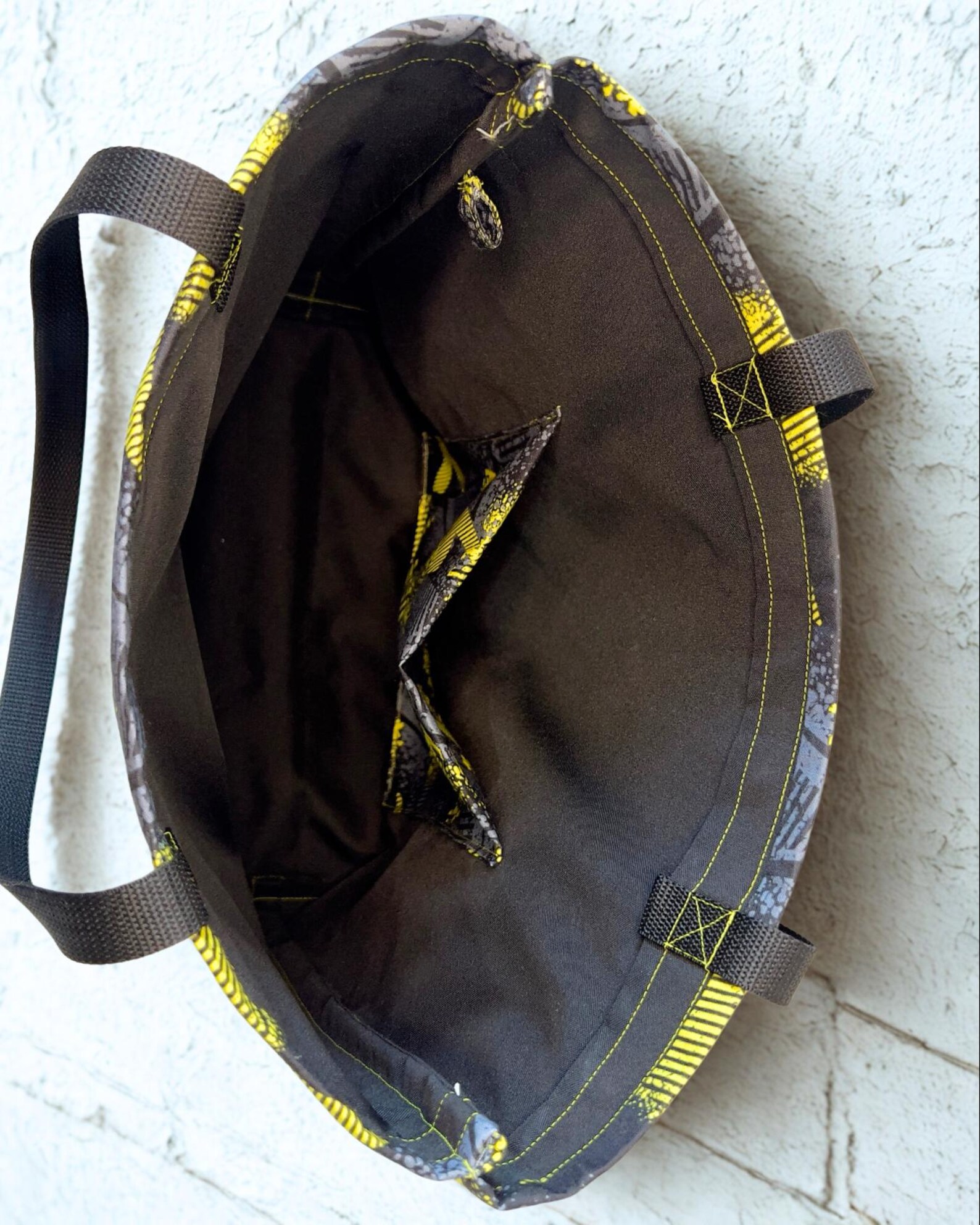 Handmade Cotton Tote Bag: Large Everyday Shoulder Bag with Waterproof Lining - Image 3