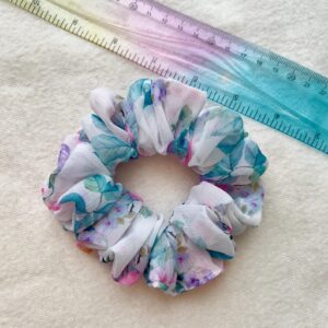 Chiffon Floral Scrunchies: Gentle Hair Accessory