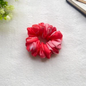 Vibrant Georgette Scrunchie: Colorful Hair Accessory