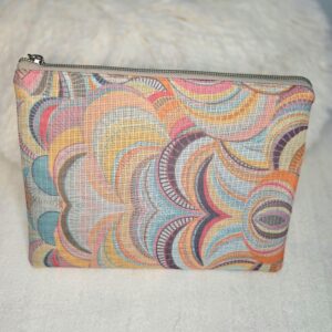Handmade Lightweight Layered Pouch | Sheer Cotton Zip Pouch | Makeup and Travel Pouch | Limited Edition